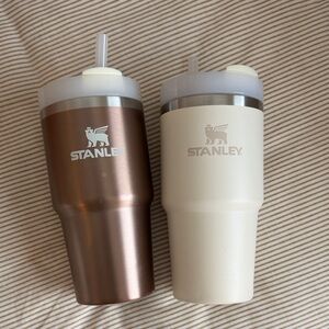 Stanley Rose Gold and Cream Tumbler Set